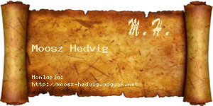 Moosz Hedvig névjegykártya